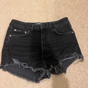 Zara black jean shorts